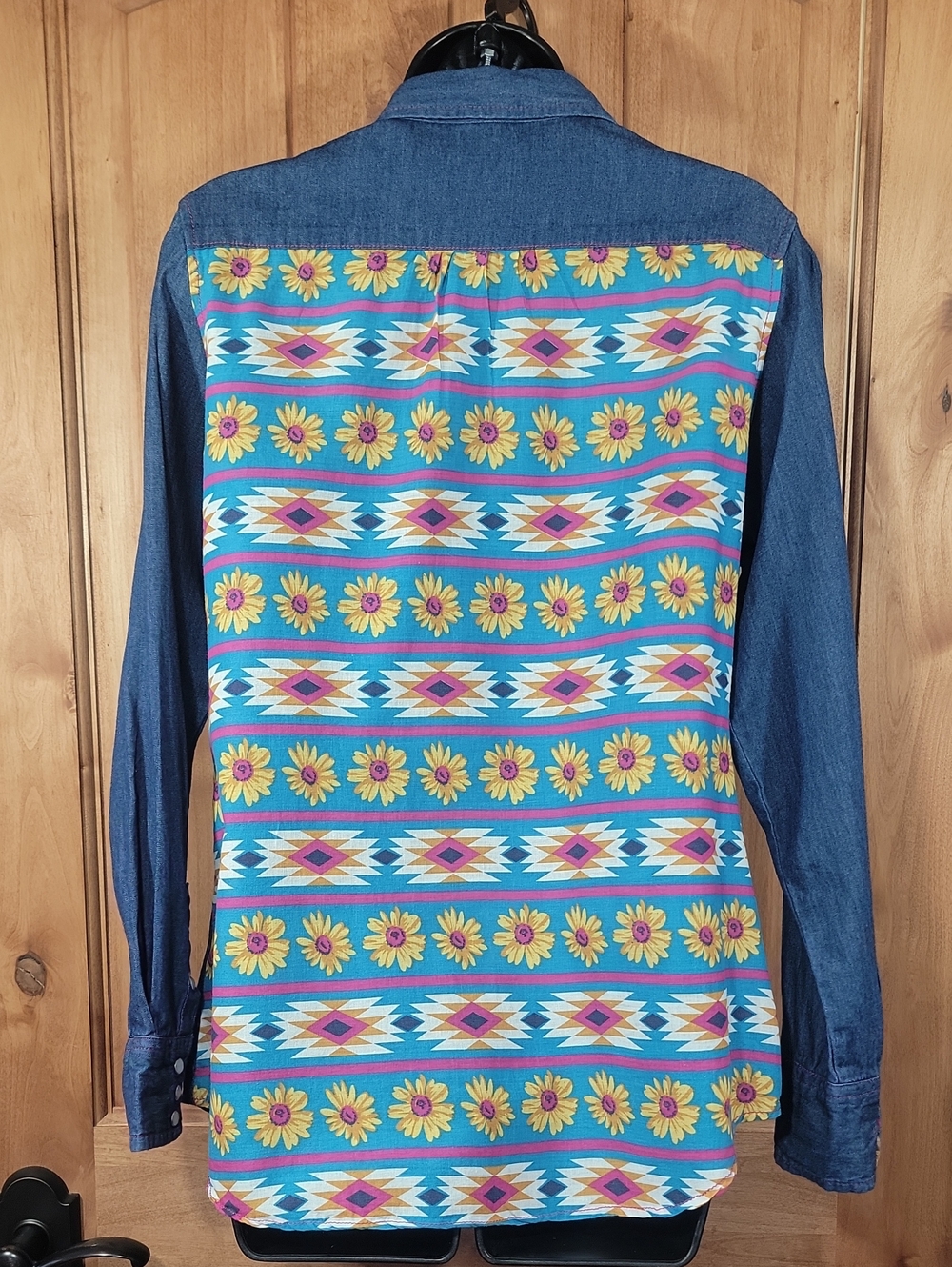 Tin Haul Denim & Southwest Print Snap Down